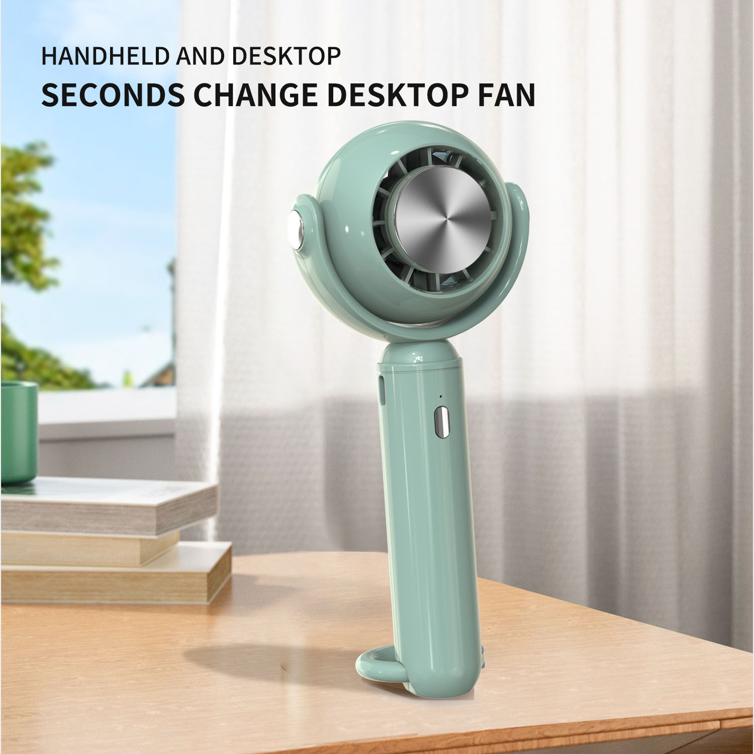 Rechargeable Personal 2000mAh Battery Stand Plastic Hand Fan Chinese Fan 3 Gears Fans for Summer Makeup Travel