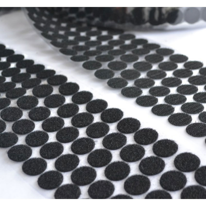 Various Shapes Self-adhesive Magic Tape Black White Back Glue Magic Fastener Hook and Loop Dot for Carpet