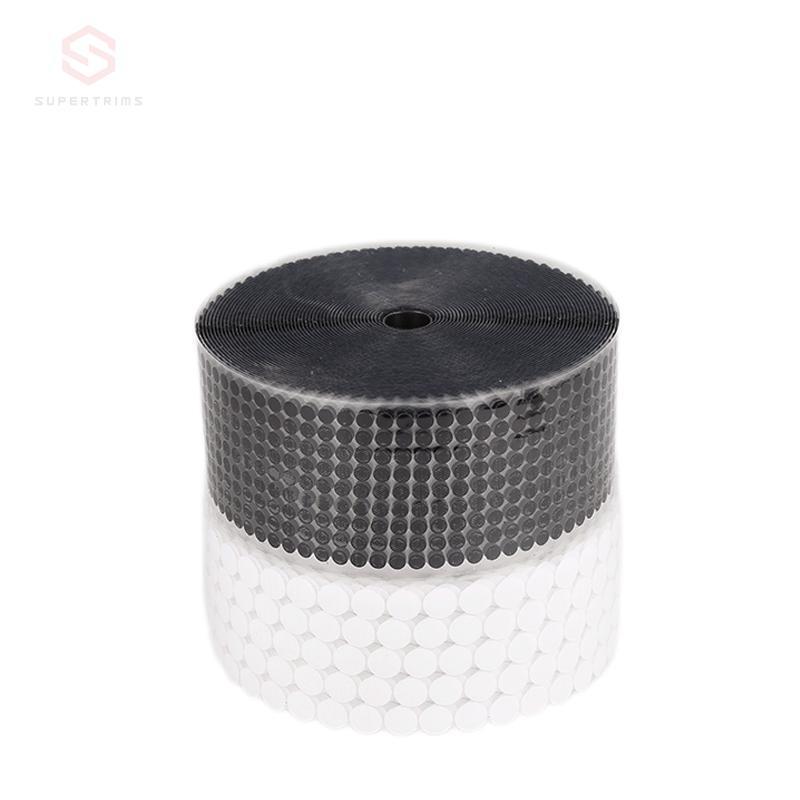 Various Shapes Self-adhesive Magic Tape Black White Back Glue Magic Fastener Hook and Loop Dot for Carpet