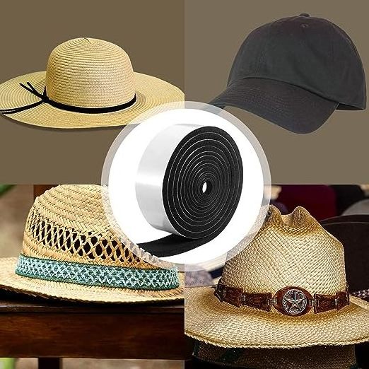 Custom EVA Hat Size Tape Reducer Foam Reducing Tape Roll Self Adhesive for Hat Black White adhesive EVA foam