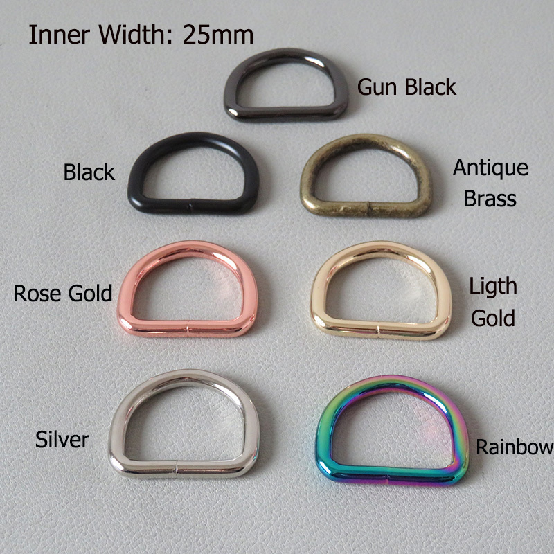 Wholesale Strap Belt Loop Dog Collar Leads Clasp 1Inch  D Ring Buckle  Hook Professional Metal Hardware For Bag Accessories