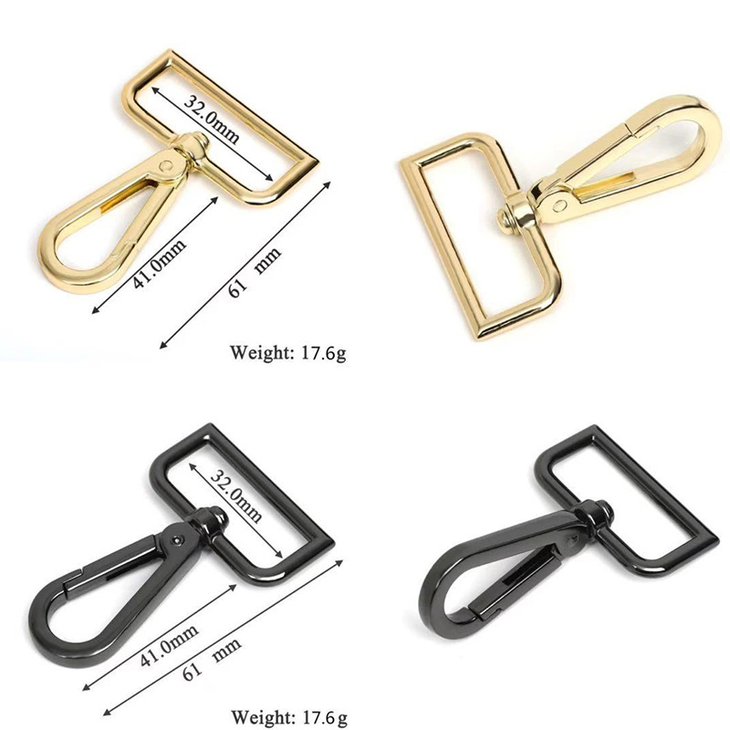 Bags accessories strap buckles lobster clasp  metal stainless steel lanyard d swivel snap hook for bag handbag