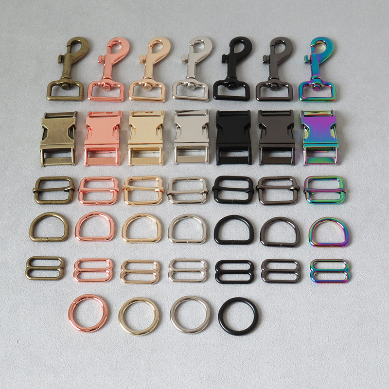 Wholesale Strap Belt Loop Dog Collar Leads Clasp 1Inch  D Ring Buckle  Hook Professional Metal Hardware For Bag Accessories