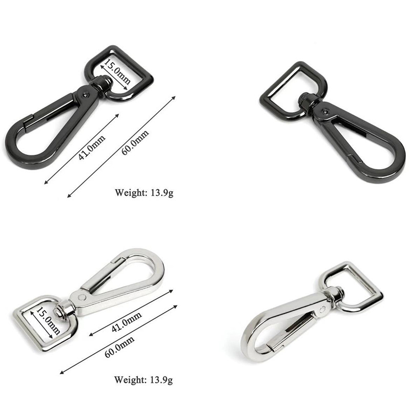 Bags accessories strap buckles lobster clasp  metal stainless steel lanyard d swivel snap hook for bag handbag