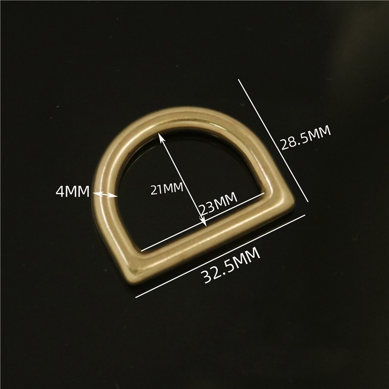 Solid brass d ring casting bag accessories metal D buckle for leather crafts 16mm 20mm 26mm 38mm 45mm