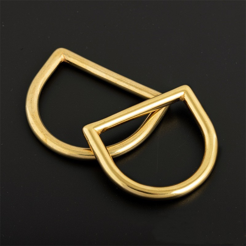 Solid brass d ring casting bag accessories metal D buckle for leather crafts 16mm 20mm 26mm 38mm 45mm