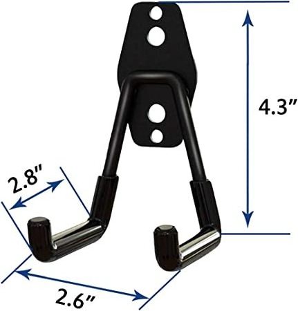 Sturdy Carbon Steel Non-slip Rubber Coated J Utility Hooks Holding Bags/Bikes/Heavy Gear for Garage Wall