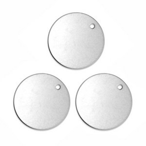 High Quality Round Shape Stamping Blanks Stainless Steel Blank Pendants Kit Jewelry Pendant Charms Dog Tags Jewelry Making