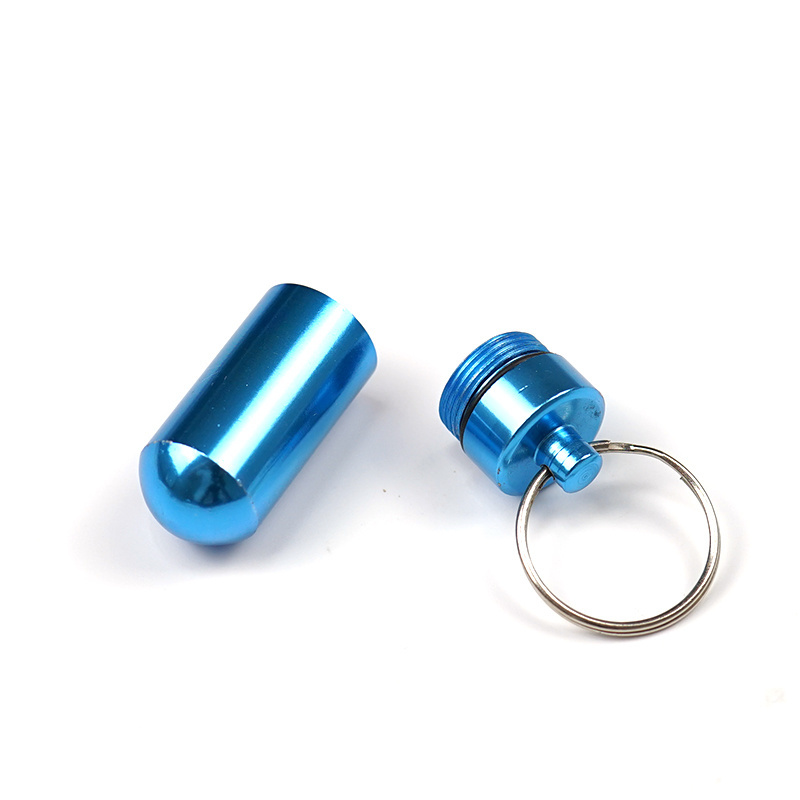 Custom Aluminum Pill Box with Metal ring, aluminum pill doob tube with OEM/ODM color and Logo