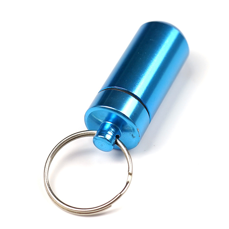 Custom Aluminum Pill Box with Metal ring, aluminum pill doob tube with OEM/ODM color and Logo