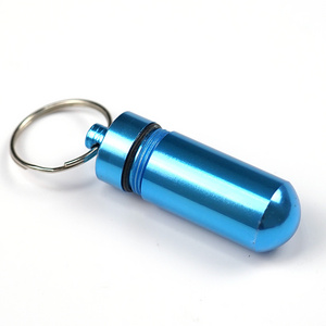 Custom Aluminum Pill Box with Metal ring, aluminum pill doob tube with OEM/ODM color and Logo