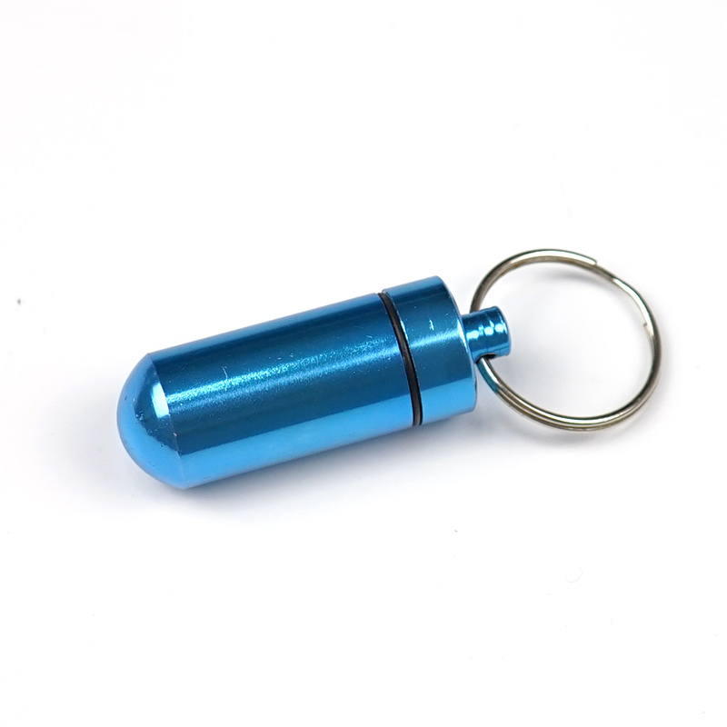 Custom Aluminum Pill Box with Metal ring, aluminum pill doob tube with OEM/ODM color and Logo