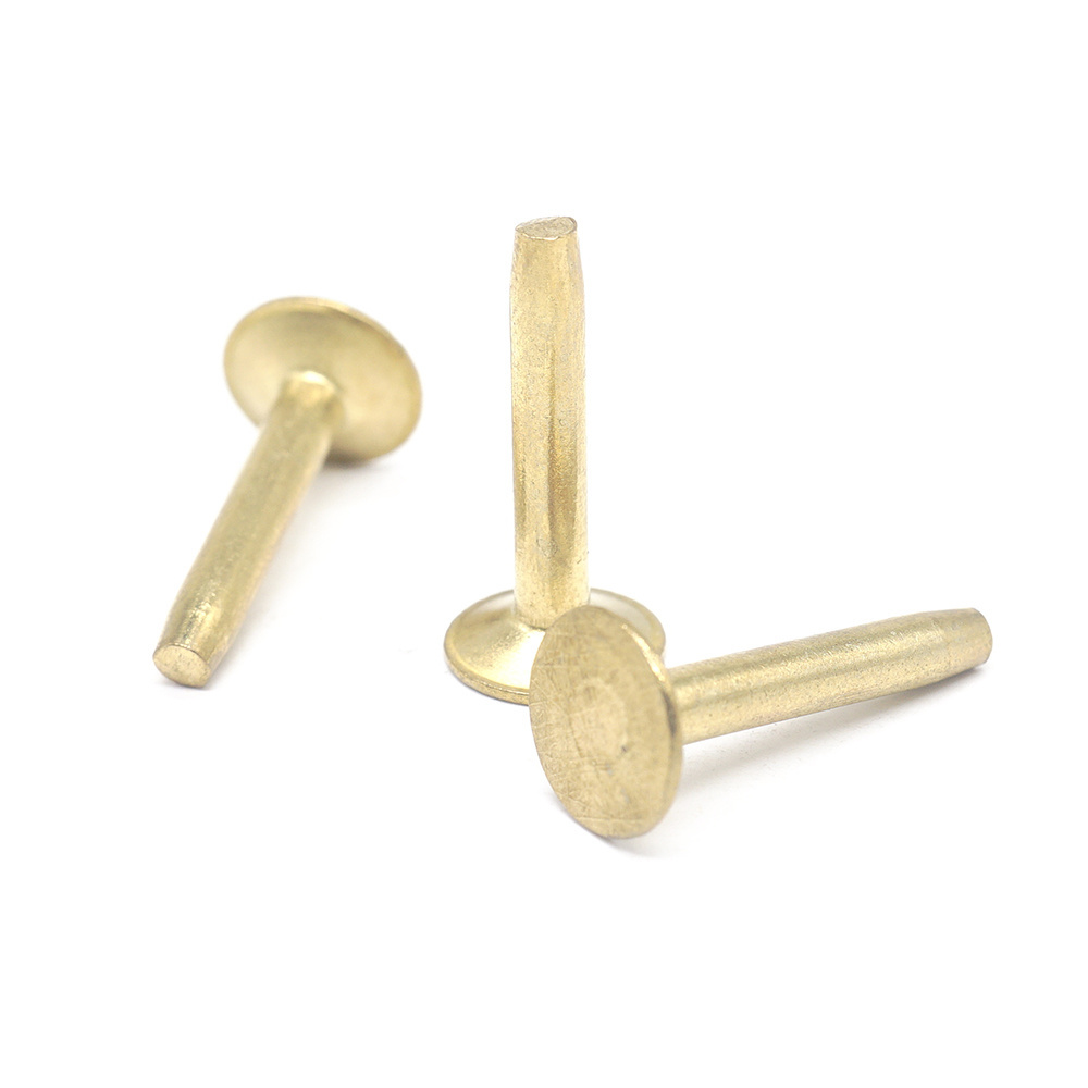 Custom Fasteners Countersunk Brass Rivets Steel Solid Rivets Flat Head Rivets