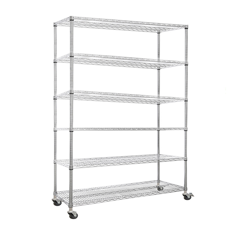 3 tier heavy-duty Bedroom Showroom Display  metal shelf for house  Chrome Adjustable Rack