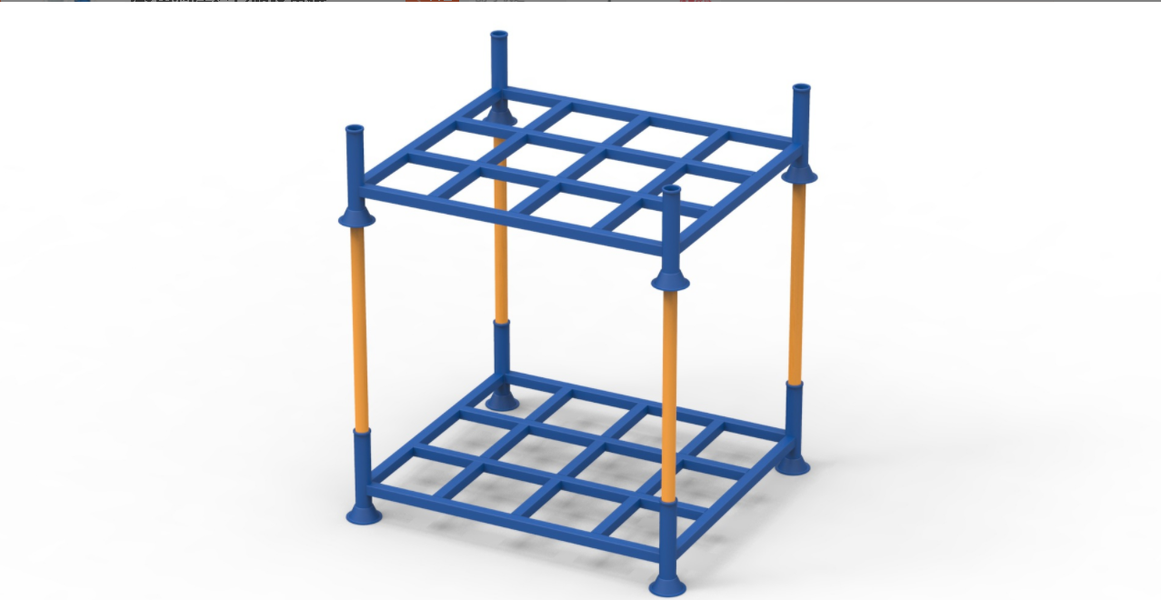 Stacking Rack Moldular Post Pallet Portable Plate Stacking Storage Pipe Foldable Steel Stacking Rack System