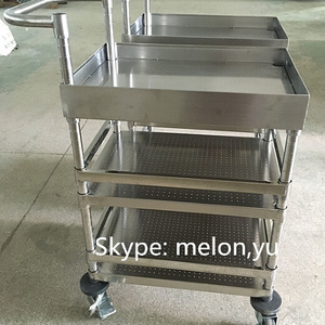 Custom Stainless Steel Medical Trolley/Hospital Stainless Steel Cart