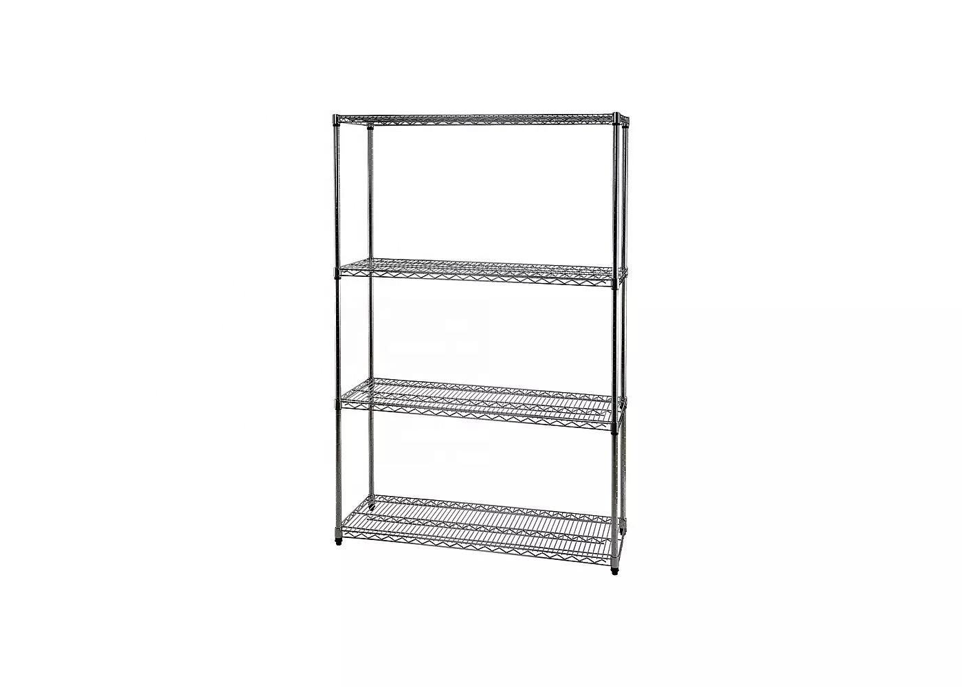 Heavy Duty 4 Tiers Powder Coated Metal Storage Wire Shelf  Adjustable Wire Rack Shelving