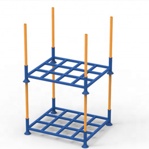 Stacking Rack Moldular Post Pallet Portable Plate Stacking Storage Pipe Foldable Steel Stacking Rack System