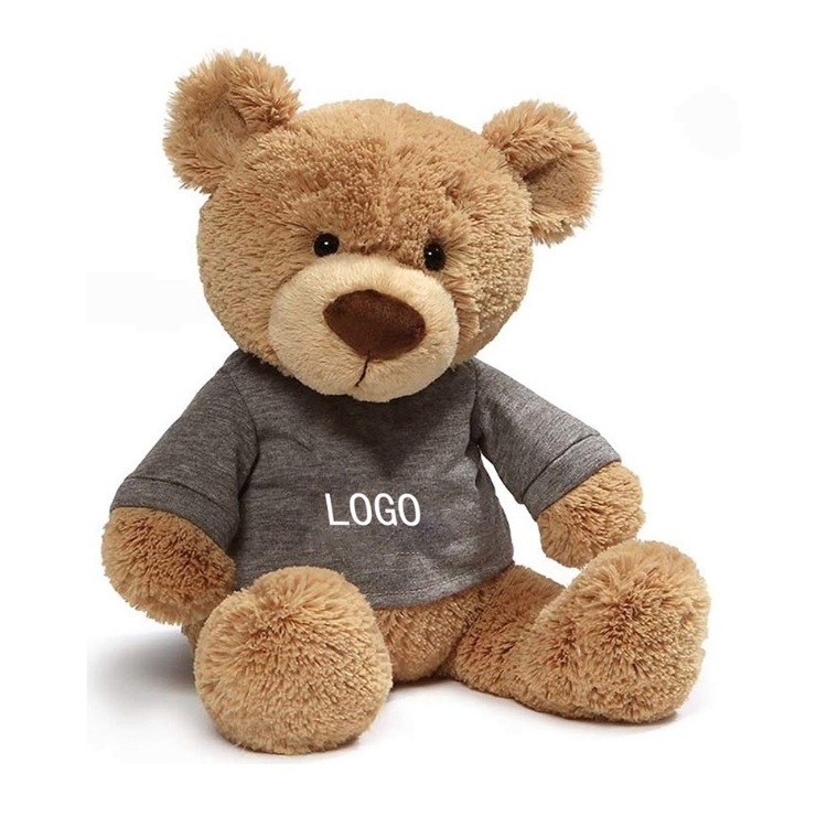 Custom LOGO Stuffed cute Animal Stuffed Doll Plush Toys Teddy Bear With T Shirt