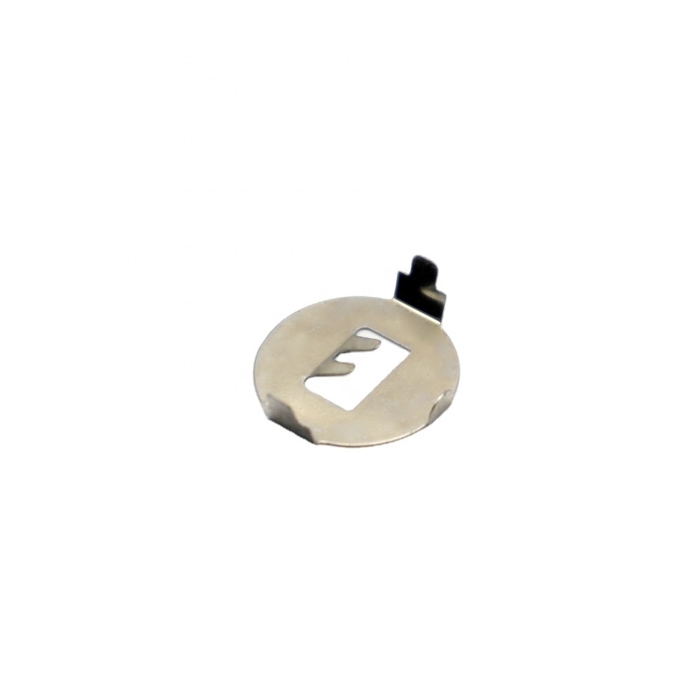 CR2032 button battery contact holder positive and negative SMT phosphor bronze with nickel plating