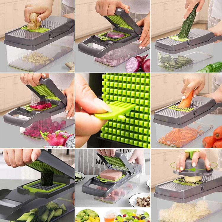 Detachable mini Multifunction Mandoline slicer Vegetable Cutter manual food Onion Garlic Chopper Grater