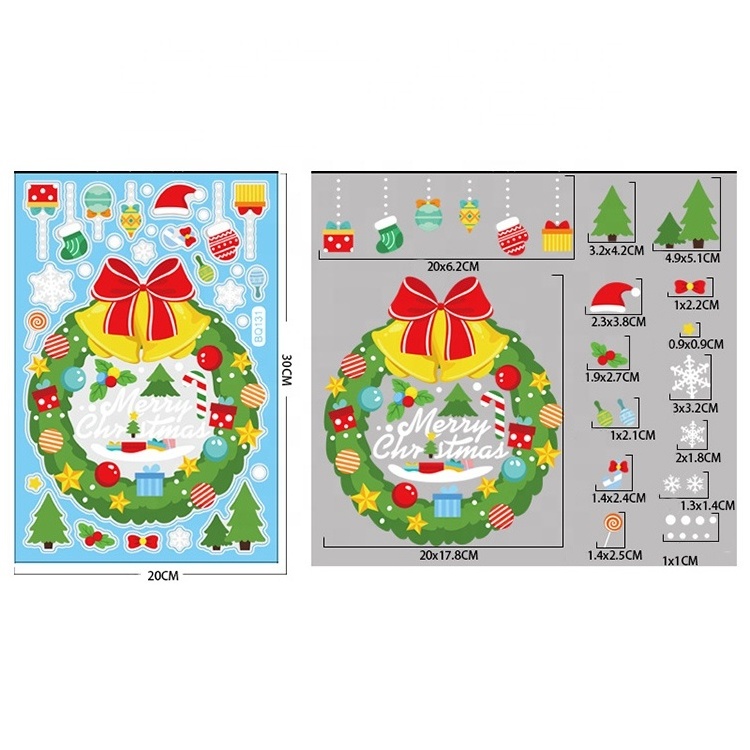 Christmas Decorations Snowflakes Window Clings Decals Winter Party Wonderland Ornaments Supplies