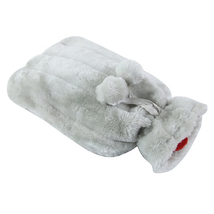 OEM/ODM Cheapest rubber hot water bottle with super soft plush cover high capacity hot water bag with cover