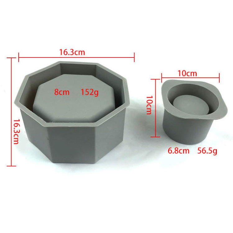 OEM ODM Hexagon Round Square Shape molde de silicona DIY Succulent Plant Mould Concrete Planter Mold Silicone Flower Pots Molds