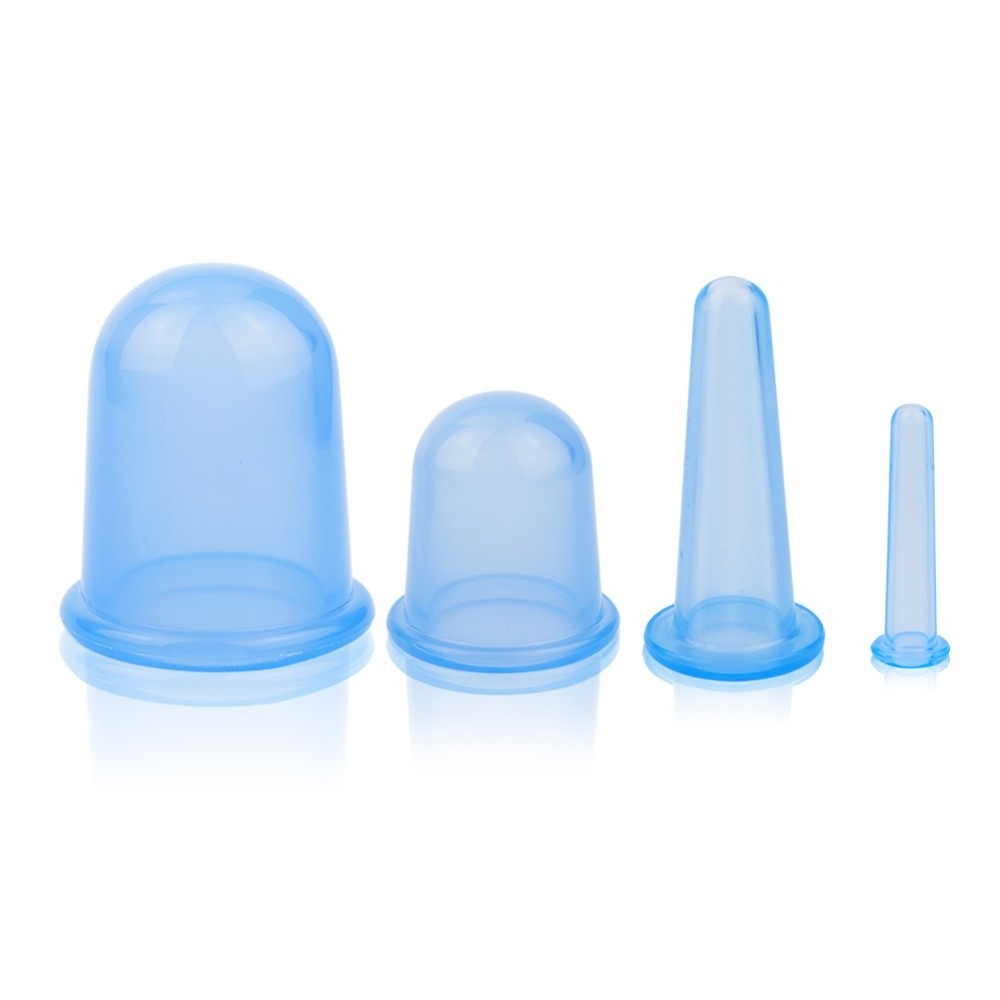 Chinese New Health Care 4-Piece Portable Vacuum Silicon Body Cupping Massage Therapy Set