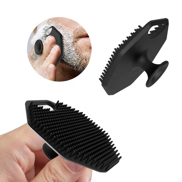 OEM/OEM Octagon Skin Care Wash Soft Silicone Face  Beard Brush Scrubber Exfoliating Brush Face Massager Facial Cleansing Brush