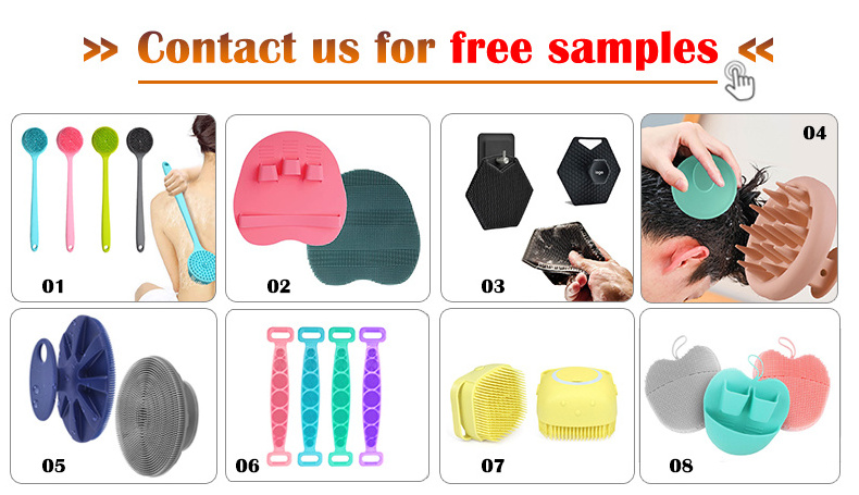 OEM/ODM Bathroom Non-slip Foot Shower Mat Back Foot Scrubber with Suction Cup Massager Brush Body Scrubber Efoliating Mat