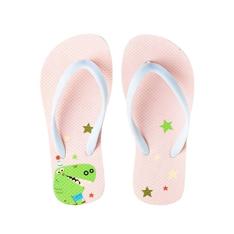 Cheap Wholesale Custom Children's Shoes 3D printed pattern Flip Flops for Kids