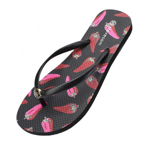 Slippers Cheap Wholesale Flip Flops PVC Summer Shoes Husband Flip Flops 1pair/opp Bag TH-9823 Custom High Quality Printed Rubber