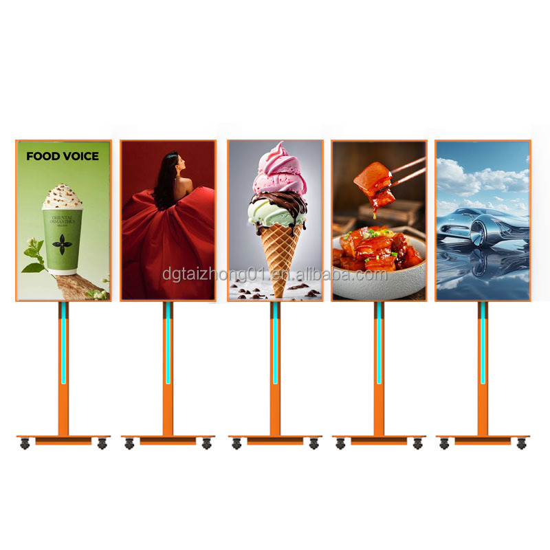 Factory hot sale stand alone digital advertising board 32inch Lcd touch totem portable poster screen for smart tv display kiosk