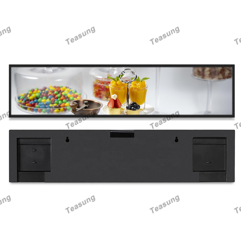 Ultra Wide Commercial Shelf Screen Stretch Bar Lcd 24/19.5inch screens Display Signage Shelf Display hd video player