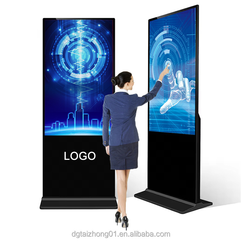 2024New signag display advertising screen 32/43inch lcd touch screen kiosk display Indoor HD digital signages advertising