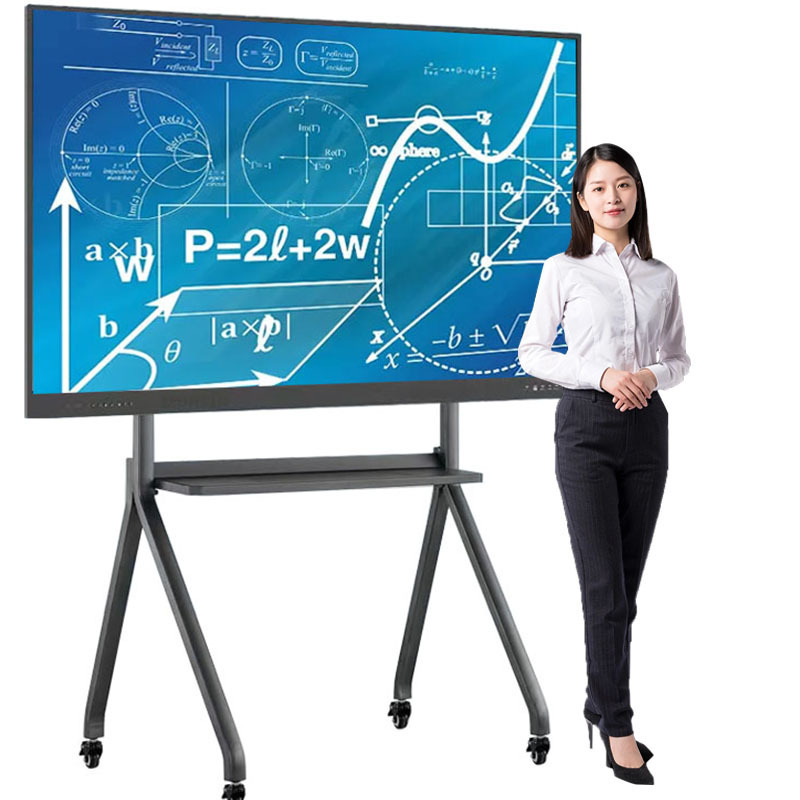 2024New Popular Smart 75inch Smart 4k Ultra Hd Smart digital advertising board Interactive Panel 20 point Dual System for indoor