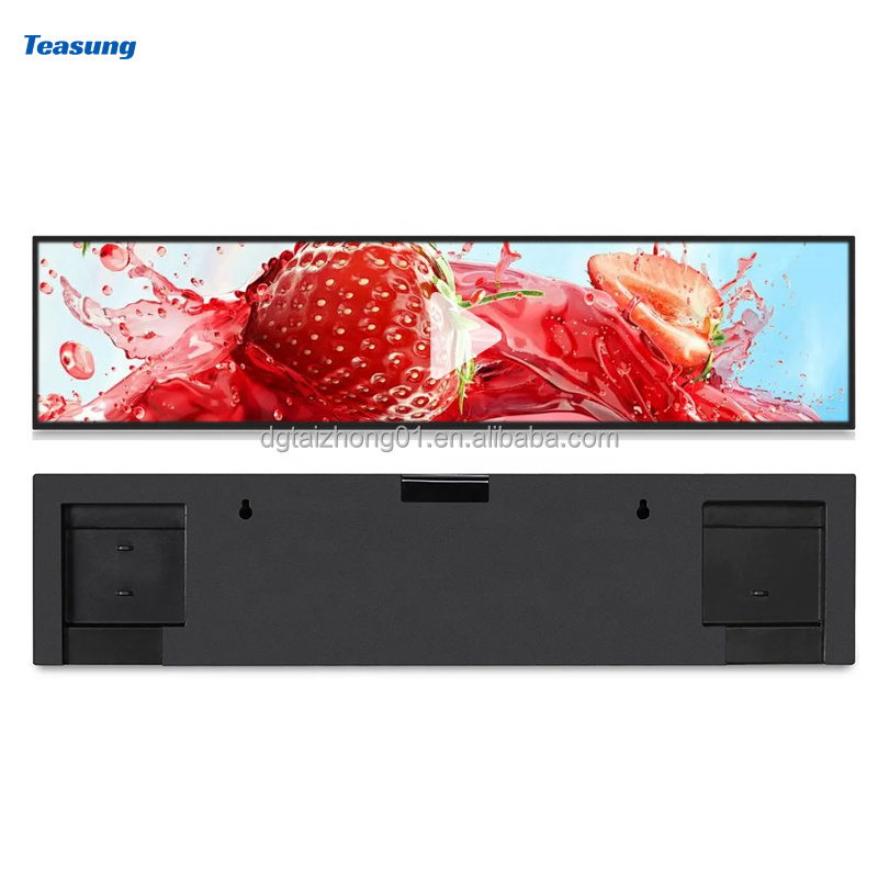 Ultra Wide Bar Shelf Edge Screen Stretched Lcd Display Smart Shelf Supermarket Advertising With Cms Software  for the indoor