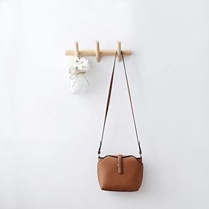 Tailai  Towels Clothes Hanger Wall Mounted Hook for Hanging Towel Coat Hat Bag Beech Wood Natural Wooden Coat Hooks Rack