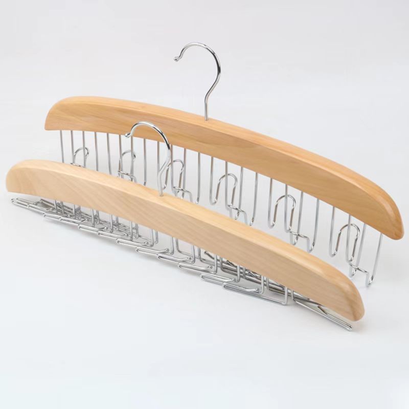 Tailai Multi-functional Wooden Tie Organizer Tie Racks Tie Hangers Scarf Hangers Scarf Organizer Rack