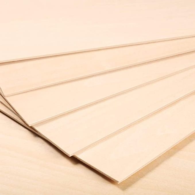 Tailai 12*8*1/8inch OEM Basswood Wood Sheets 3mm Hobby Wood Plywood Board DIY Crafts Blank Plywood 12*8*1/8inch Basswood Box