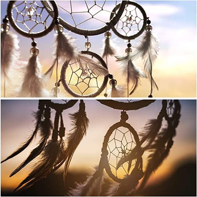 Tailai  Wooden Round Circle Bamboo Floral Macrame Wood Hoop Ring for DIY Dream Catcher Wedding Wreath Decor Wall Hanging