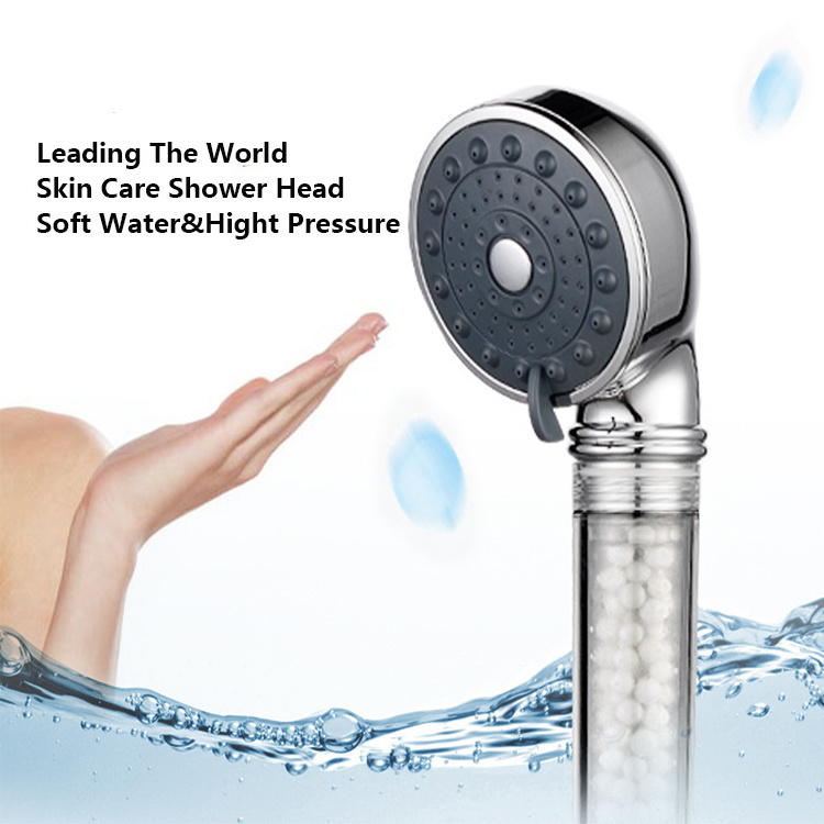 2024 Luxury Hot Sale 3 Functions Mineral Stone Filter Shower Head Kill Bacterial Health Skin Care Water Saving SPA Shower Head