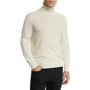 Premium Quality Men's 100% Angora Turtleneck Long Sleeve Pullover Sweater