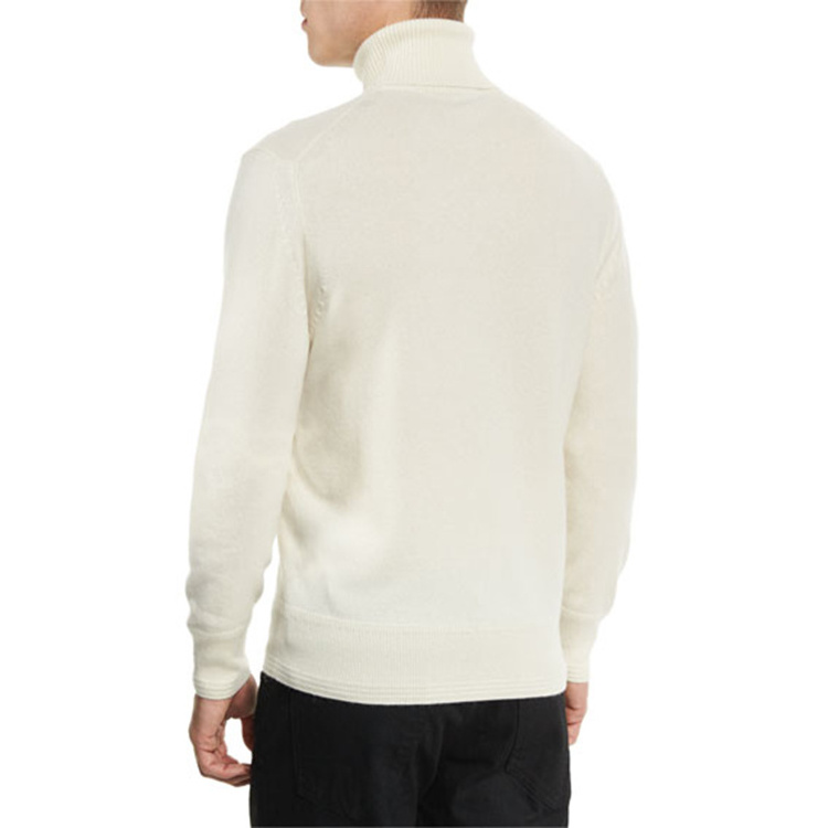 Premium Quality Men's 100% Angora Turtleneck Long Sleeve Pullover Sweater