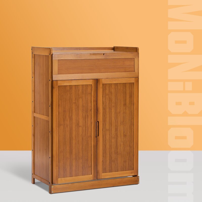 High Quality OEM Shoe Cabinet Home Entrance Bamboo Shoe Cabinet Thin Shoe Cabinet for Living Room