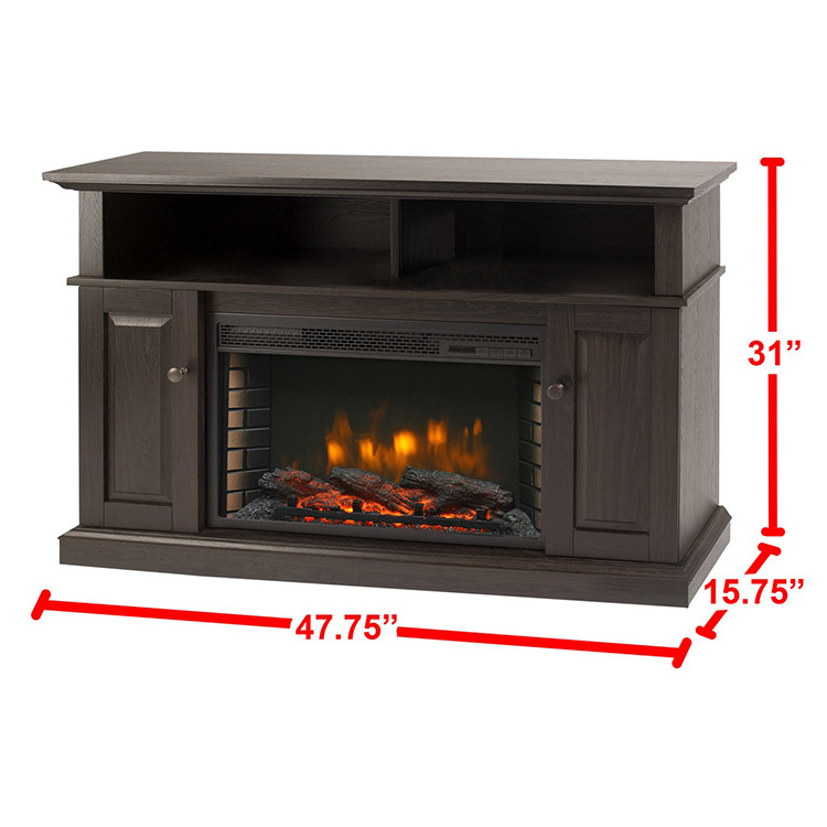 220V gas fire electric fireplace mini desktop wood fireplace decorative