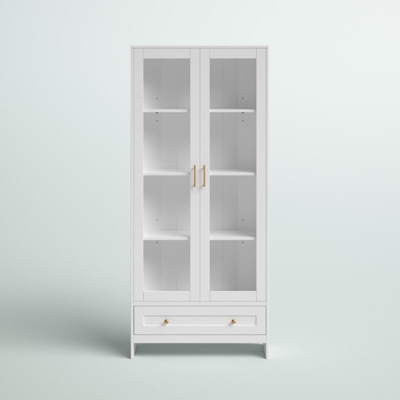 Wholesale Dining Room Corner 2-Door Cabinet Sideboard with Glass Doors Buffet Table Storage Cabinet Dining Furniture