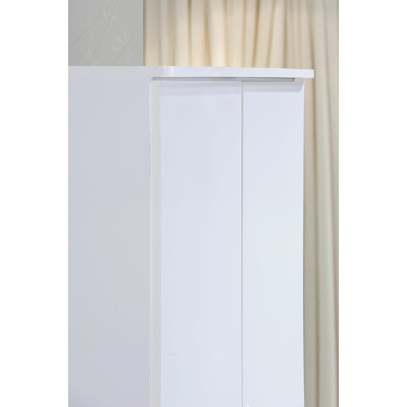 Factory Wholesale white wardrobe clothes organizer Double door wardrobe with two drawers