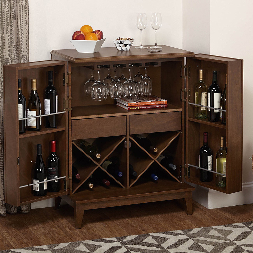 manufacturers directly sold Wooden simple living wine bar cabinet